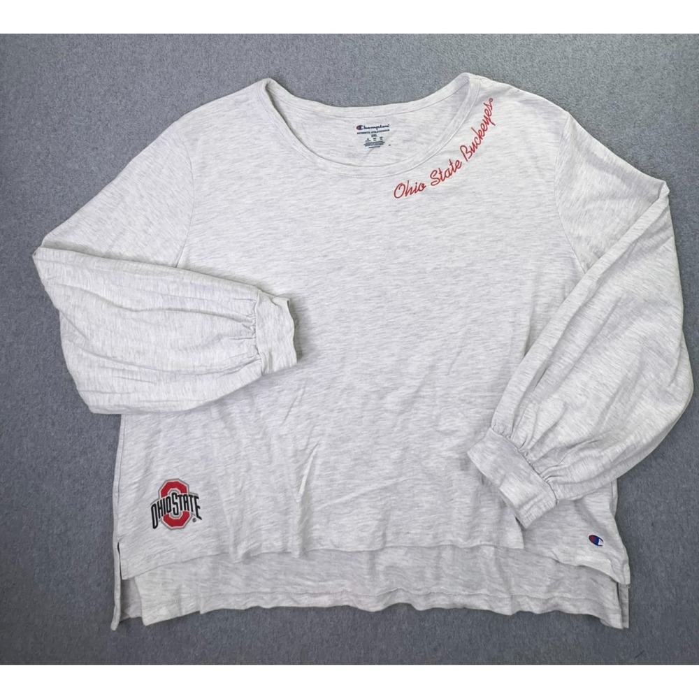 Champion Ohio State Buckeyes College Crewneck Sweatshirt Women's 2XL Spell Out